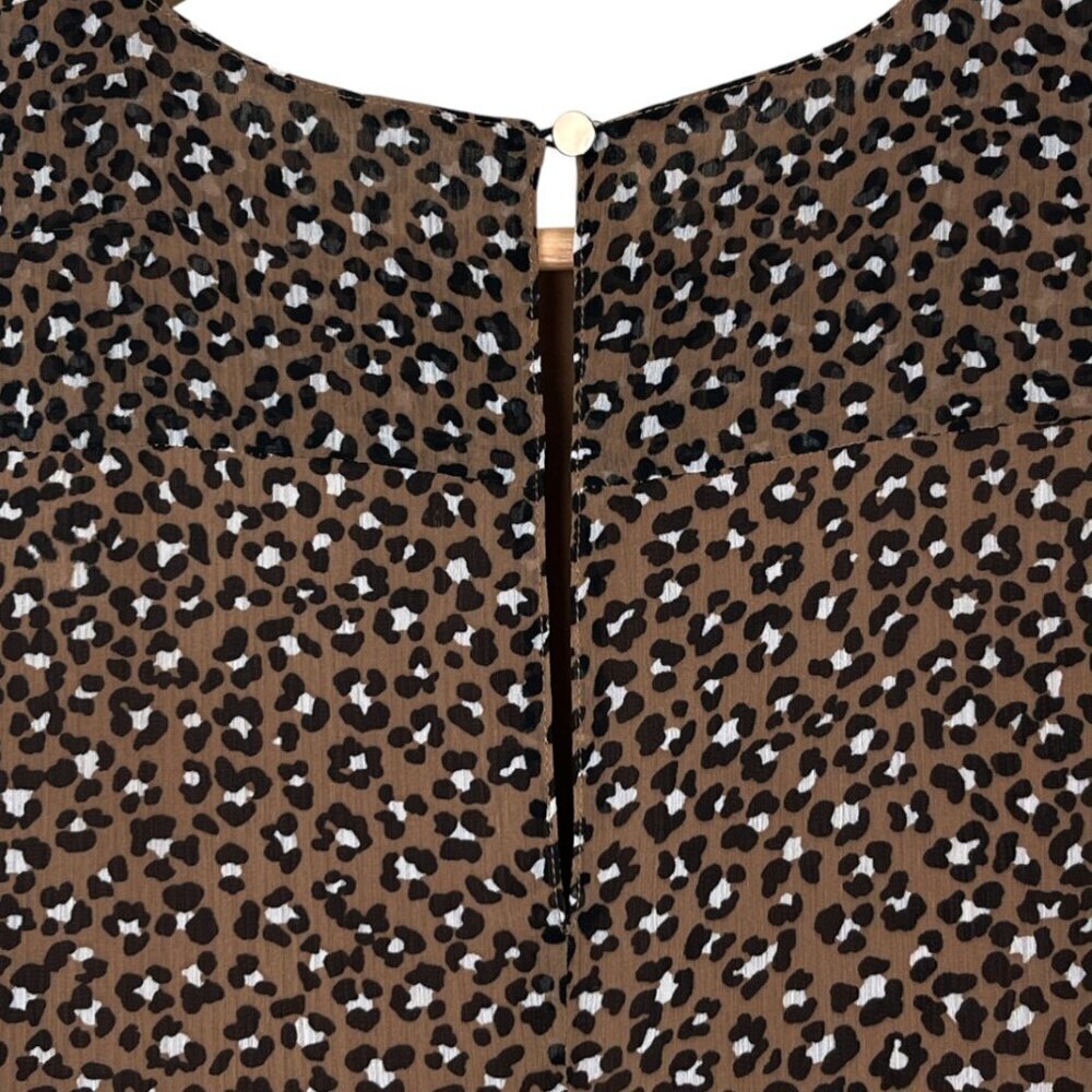 LK BENNETT DAKOTA ANIMAL PRINT CHIFFON LONG SLEEVE DRESS - Picture 8 of 11